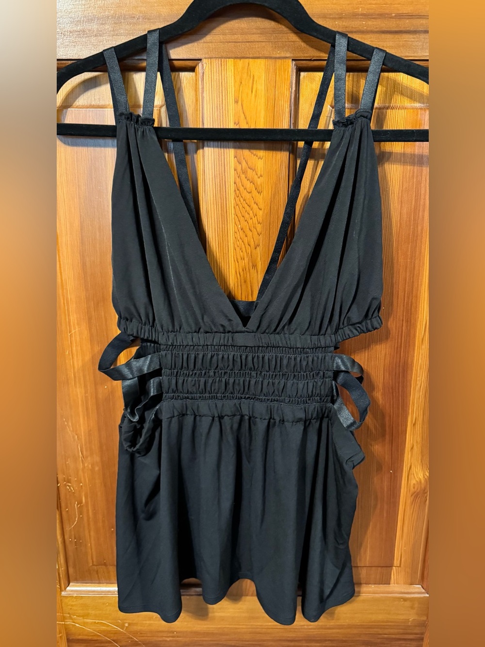 Express Black Strappy Top